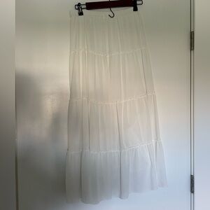 brandy melville maxi white skirt